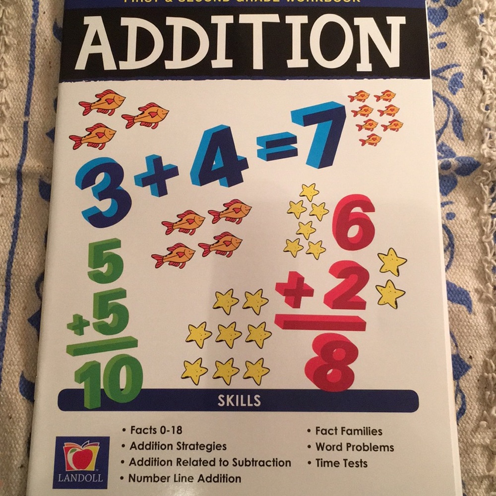 First and second grade math books